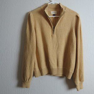 NWT NEW Universal Threads Tan Peach Beige Long Sleeve 1/4 Zip Collared Sweater